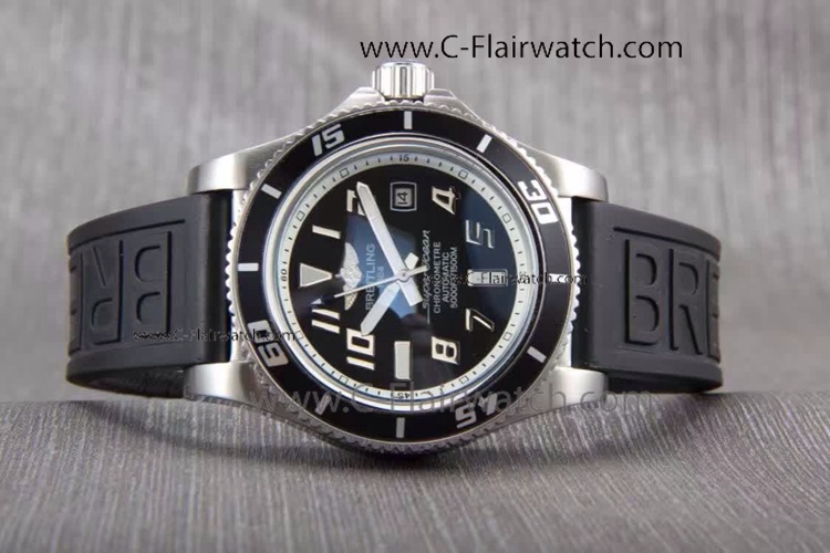 Copy Breitling Superocean Abyss Watch SS Black Dial